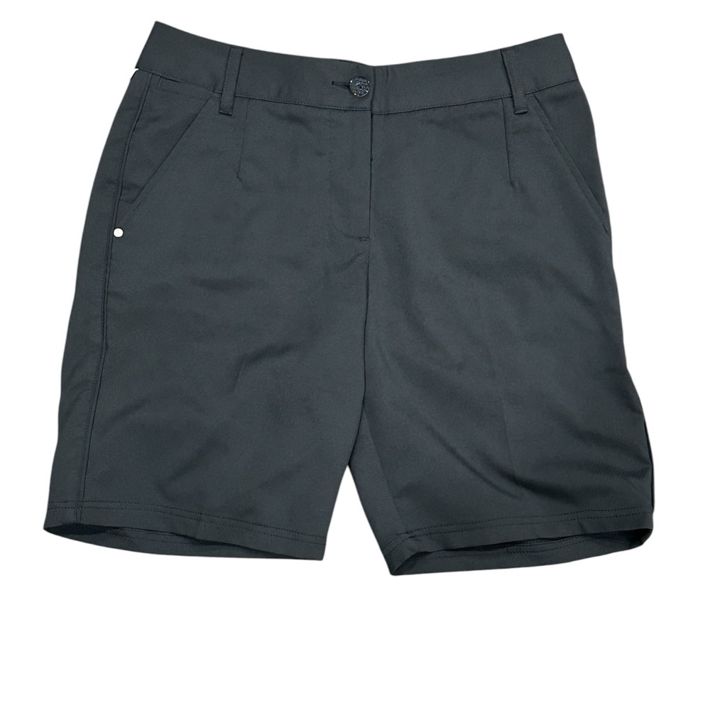 Women's Puma 4 Small Golf Shorts Black Bermuda Chino Khakis Stretch Active - Picture 4 of 10
